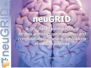 neuGRID A Grid Based e-Infrastructure
