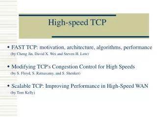 High-speed TCP