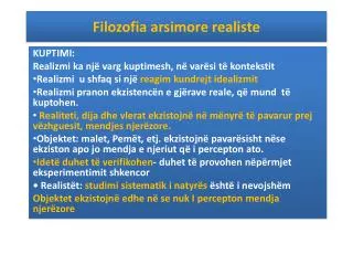 filozofia arsimore realiste