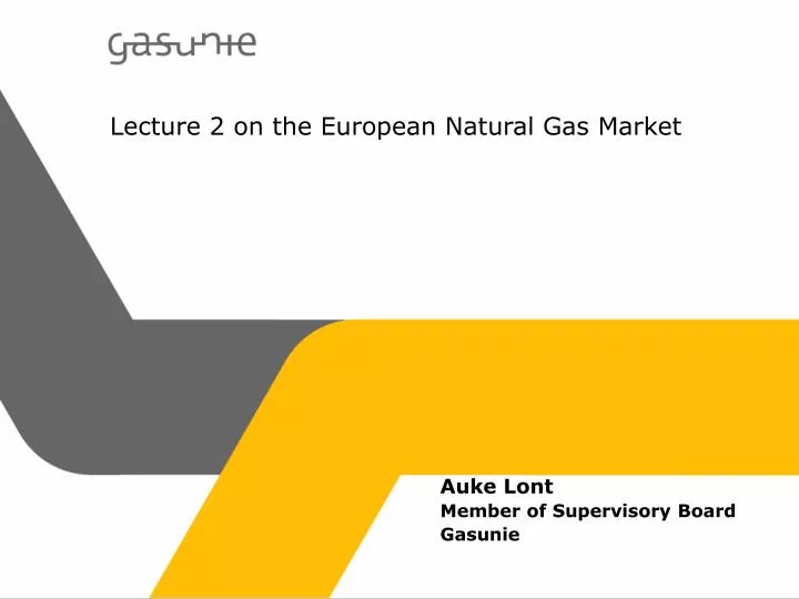 lecture 2 on the european natural gas market
