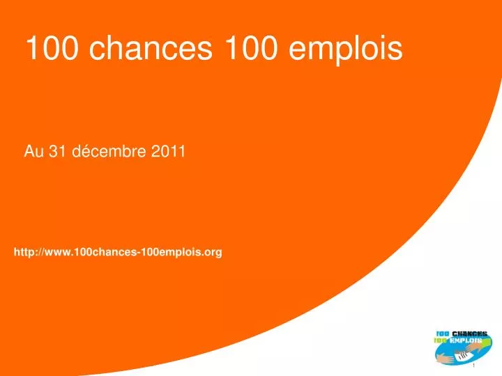 100 chances 100 emplois