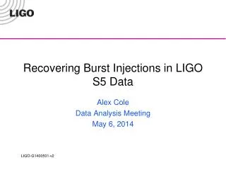 Recovering Burst Injections in LIGO S5 Data