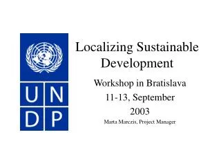 Localizing Sustainable Development