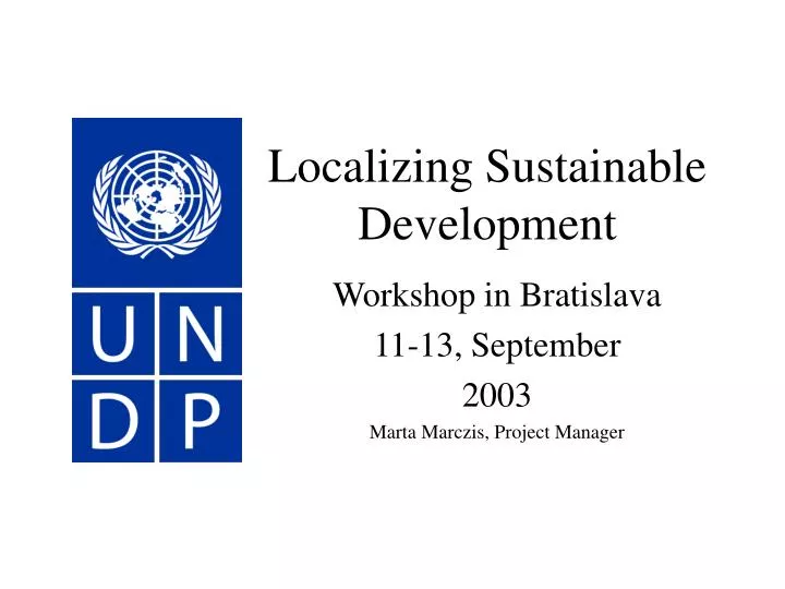localizing sustainable development