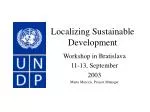 Localizing Sustainable Development - slide 1