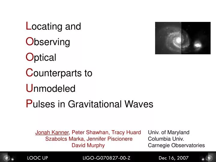 l ocating and o bserving o ptical c ounterparts to u nmodeled p ulses in gravitational waves