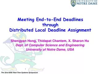 Meeting End-to-End Deadlines through Distributed Local Deadline Assignment