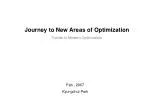 Journey to New Areas of Optimization Trends in Modern Optimization - slide 1