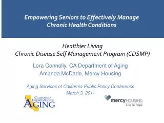 Empowering Seniors to Effectively Manage Chronic Health Conditions