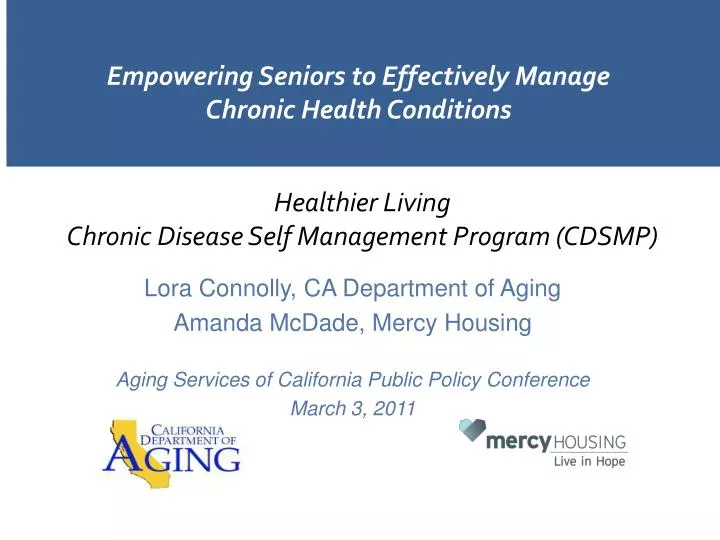 empowering seniors to effectively manage chronic health conditions