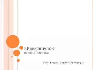 eprescripci n