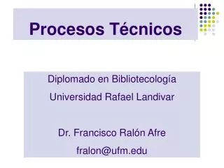 procesos t cnicos