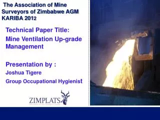 The Association of Mine Surveyors of Zimbabwe AGM KARIBA 201 2