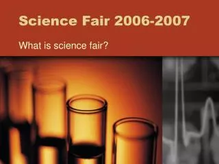 Science Fair 2006-2007