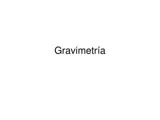 gravimetr a