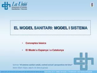 e l model sanitari model i sistema