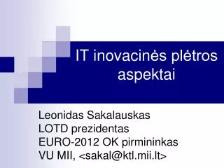 it inovacin s pl tros aspektai