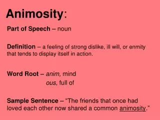 Animosity :