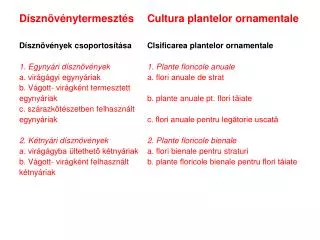 d szn v nytermeszt s cultura plantelor ornamentale