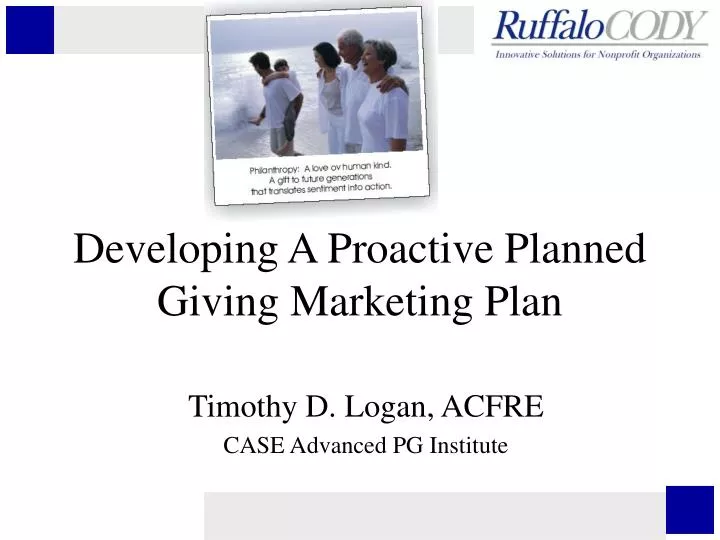 developing a proactive planned giving marketing plan