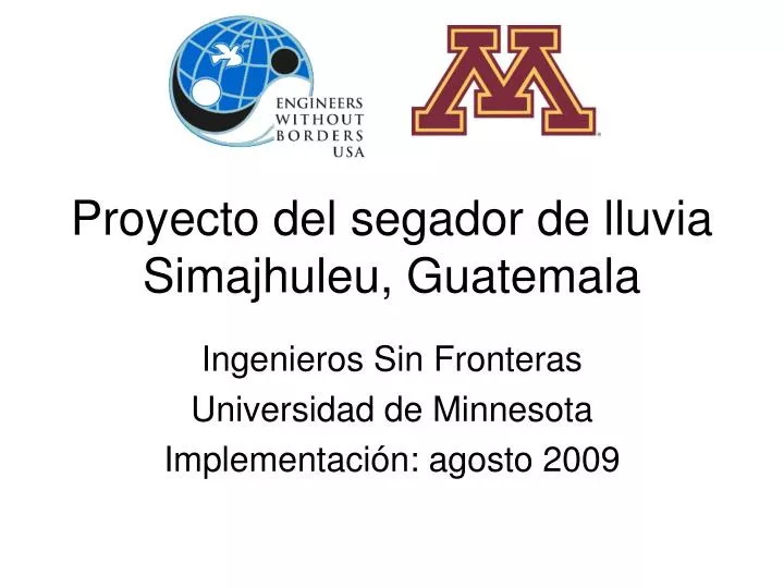 proyecto del segador de lluvia simajhuleu guatemala