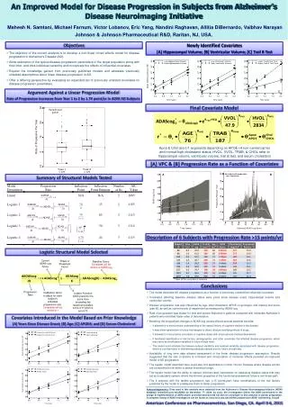 American Conference on Pharmacometrics . San Diego, CA. April 3-6, 2011