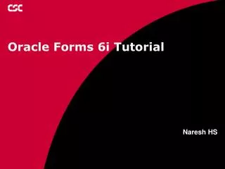 Oracle Forms 6i Tutorial