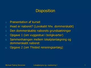 disposition