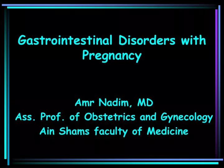 gastrointestinal disorders with pregnancy