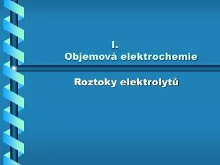 objemov elektrochemie