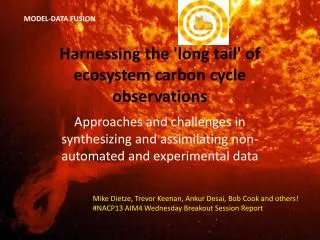 Harnessing the 'long tail' of ecosystem carbon cycle observations