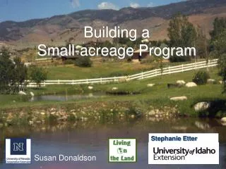 Building a Small-acreage Program