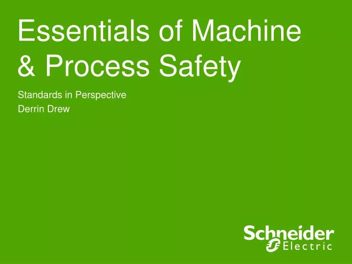 essentials of machine process safety