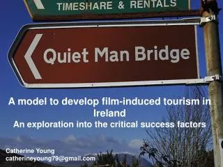 A model to develop film-induced tourism in Ireland