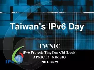 Taiwan's IPv6 Day