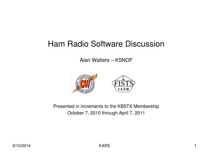 ham radio software discussion alan walters k5nof