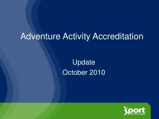 Adventure Activity Accreditation