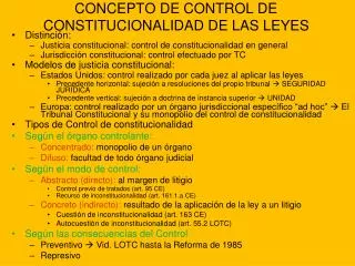 concepto de control de constitucionalidad de las leyes