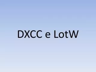 DXCC e LotW