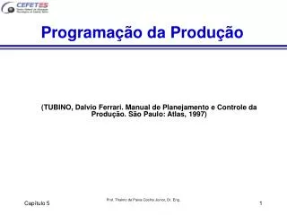 programa o da produ o