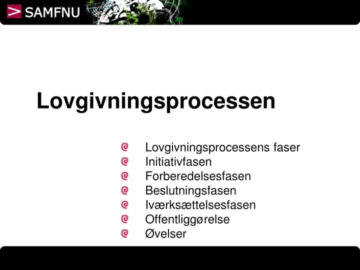 lovgivningsprocessen