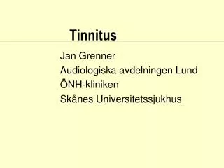 tinnitus