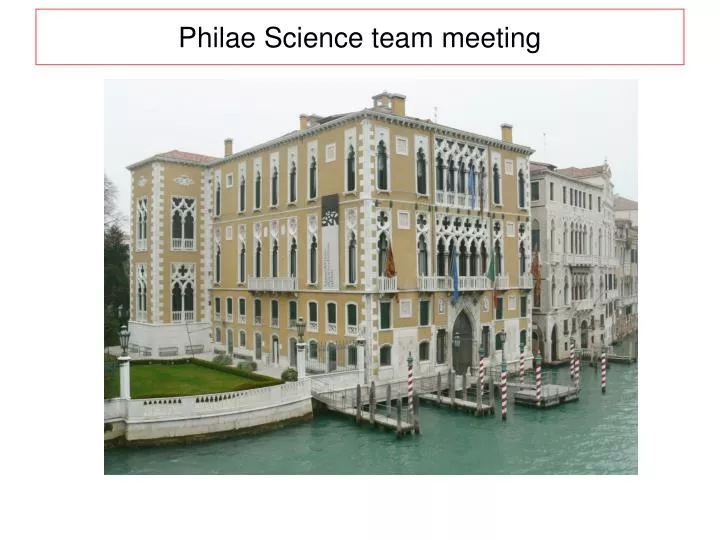 philae science team meeting