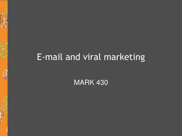 e mail and viral marketing