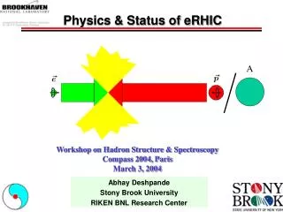 Physics &amp; Status of eRHIC