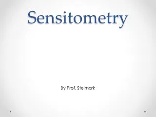 Sensitometry