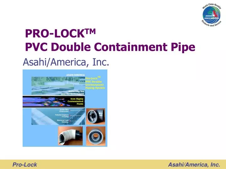 pro lock tm pvc double containment pipe