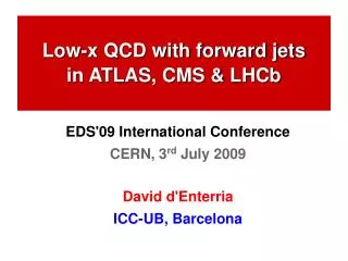 Low-x QCD with forward jets in ATLAS, CMS &amp; LHCb