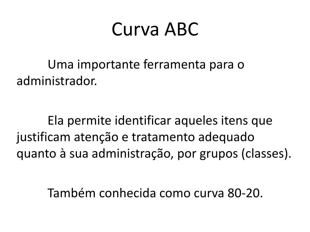 PPT - Curva ABC PowerPoint Presentation, free download - ID:4213018