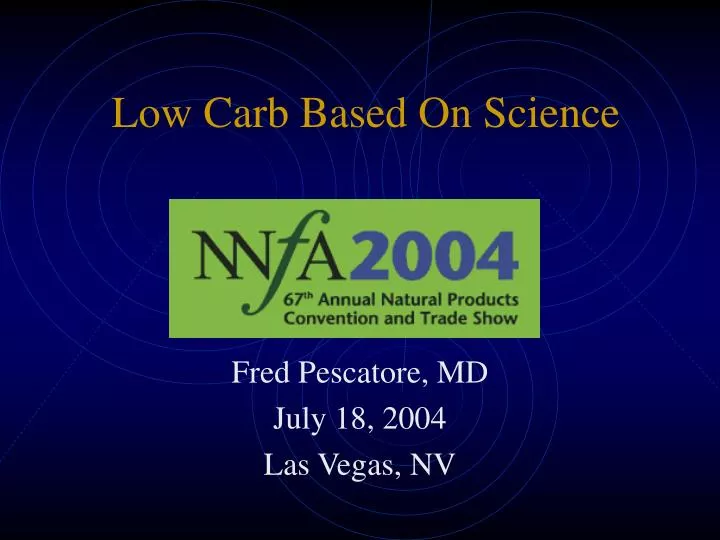 low carb based on science